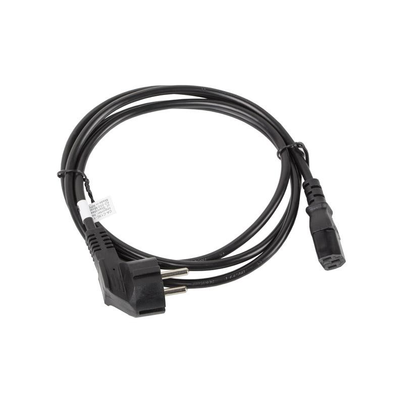 Kabel zasilający Lanberg CEE 7/7 - IEC 320 C13 1,8m VDE czar… | PartsPC.pl