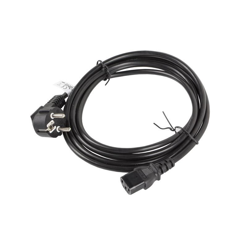 Kabel zasilający Lanberg CEE 7/7 - IEC 320 C13 3m VDE czarny… | PartsPC.pl