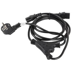 Kabel zasilający Y Lanberg CEE 7/7 - 2x IEC 320 C13 (2 zasil… | PartsPC.pl