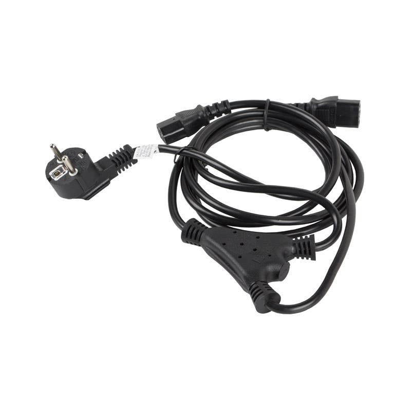 Kabel zasilający Y Lanberg CEE 7/7 - 2x IEC 320 C13 (2 zasil… | PartsPC.pl