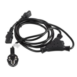 Kabel zasilający Y Lanberg CEE 7/7 - 2x IEC 320 C13 (2 zasil… | PartsPC.pl
