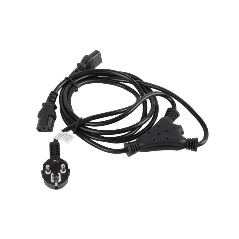 Kabel zasilający Y Lanberg CEE 7/7 - 2x IEC 320 C13 (2 zasil… | PartsPC.pl