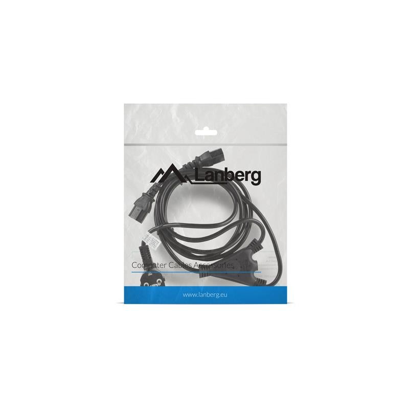 Kabel zasilający Y Lanberg CEE 7/7 - 2x IEC 320 C13 (2 zasil… | PartsPC.pl