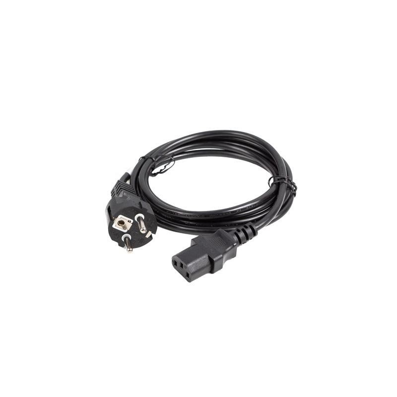 Kabel zasilający Lanberg CEE 7/7 - IEC 320 C13 1,8m VDE czar… | PartsPC.pl