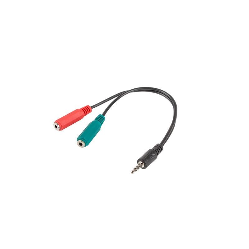 Kabel adapter Lanberg Minijack 3,5mm 4-pin (M) - 2x Minijack… | PartsPC.pl