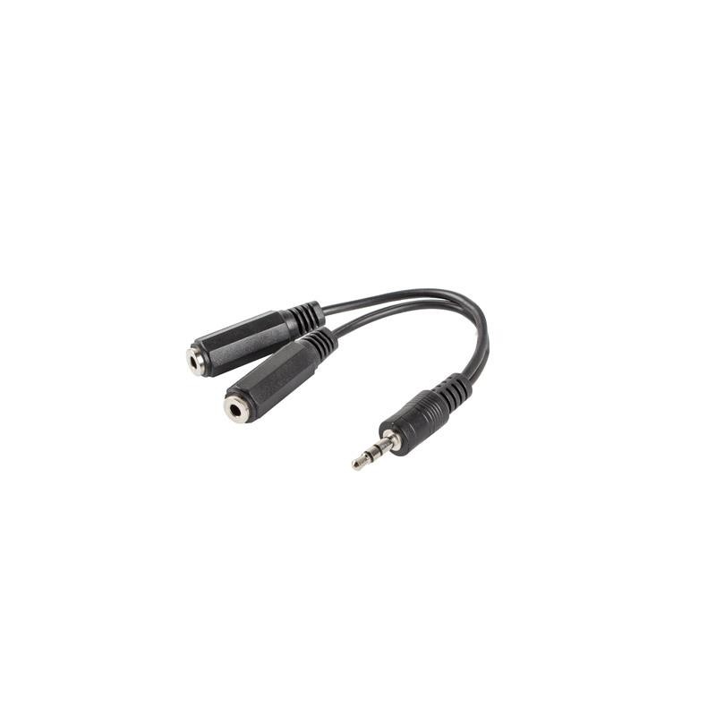 Kabel adapter Lanberg Minijack 3,5mm (M) - 2x Minijack 3,5mm… | PartsPC.pl