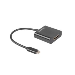 Kabel adapter Lanberg USB type-C(M) - HDMI(F) 0,15m czarny… | PartsPC.pl