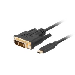 Kabel adapter Lanberg USB-C(M) - DVI-D(24+1) 3m czarny | PartsPC.pl