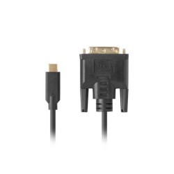 Kabel adapter Lanberg USB-C(M) - DVI-D(24+1) 3m czarny | PartsPC.pl