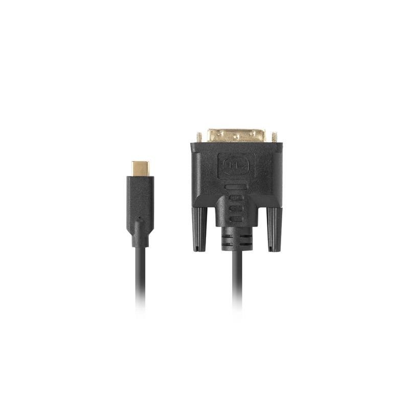 Kabel adapter Lanberg USB-C(M) - DVI-D(24+1) 3m czarny | PartsPC.pl