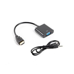Kabel adapter Lanberg AD-0017-BK HDMI-A (M) - VGA (F) + Audi… | PartsPC.pl