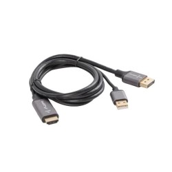 Kabel adapter Lanberg HDMI (M) - Displayport (M) 1M 4K czarn… | PartsPC.pl