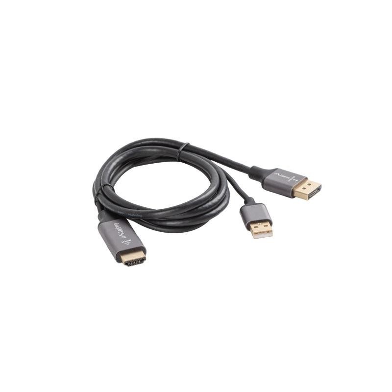 Kabel adapter Lanberg HDMI (M) - Displayport (M) 1M 4K czarn… | PartsPC.pl