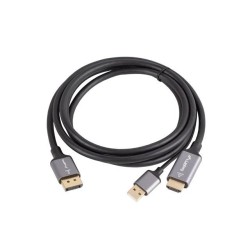 Kabel adapter Lanberg HDMI (M) - Displayport (M) 1,8M 4K cza… | PartsPC.pl