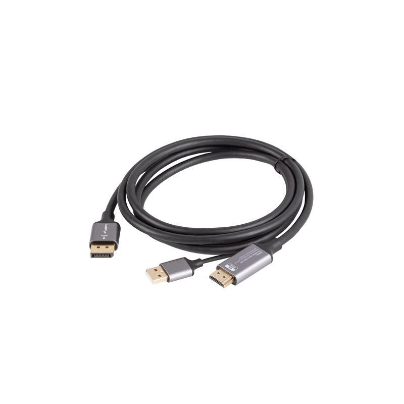 Kabel adapter Lanberg HDMI (M) - Displayport (M) 1,8M 4K cza… | PartsPC.pl
