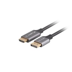 Kabel adapter Lanberg Displayport (M) - HDMI (M) 1,8M 4K cza… | PartsPC.pl
