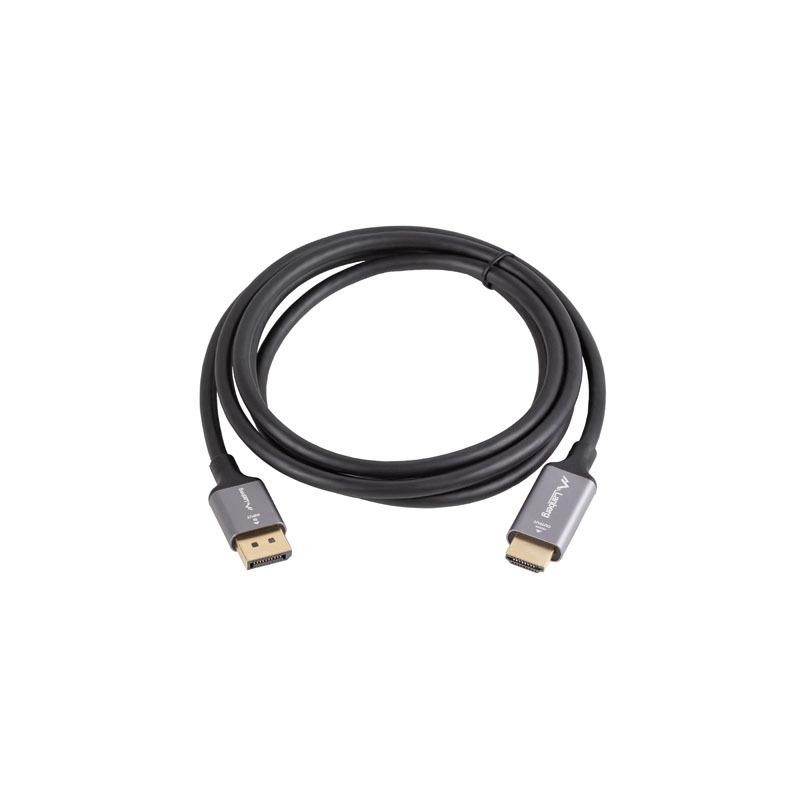 Kabel adapter Lanberg Displayport (M) - HDMI (M) 1,8M 4K cza… | PartsPC.pl