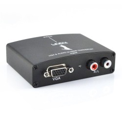 Konwerter VGA oraz Audio na HDMI LINDY czarny | PartsPC.pl