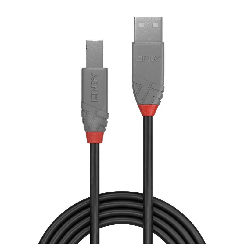 Kabel drukarkowy USB LINDY 2.0 A/M - B/M, Anthra Line 0,5m C… | PartsPC.pl
