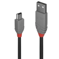 Kabel USB 2.0 LINDY Type A to Mini-B Cable, Anthra Line 0,5m… | PartsPC.pl