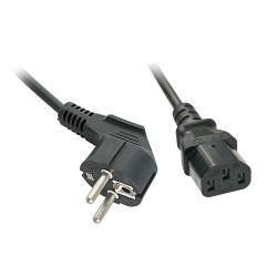 Kabel zasilający LINDY Schuko to IEC C13 2m czarny | PartsPC.pl