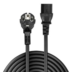 Kabel zasilający LINDY Schuko to IEC C13 2m czarny | PartsPC.pl