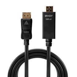 Kabel adapter LINDY DisplayPort - HDMI M/M 10.2G 3m czarny 4… | PartsPC.pl