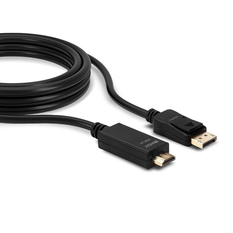 Kabel adapter LINDY DisplayPort - HDMI M/M 10.2G 3m czarny 4… | PartsPC.pl