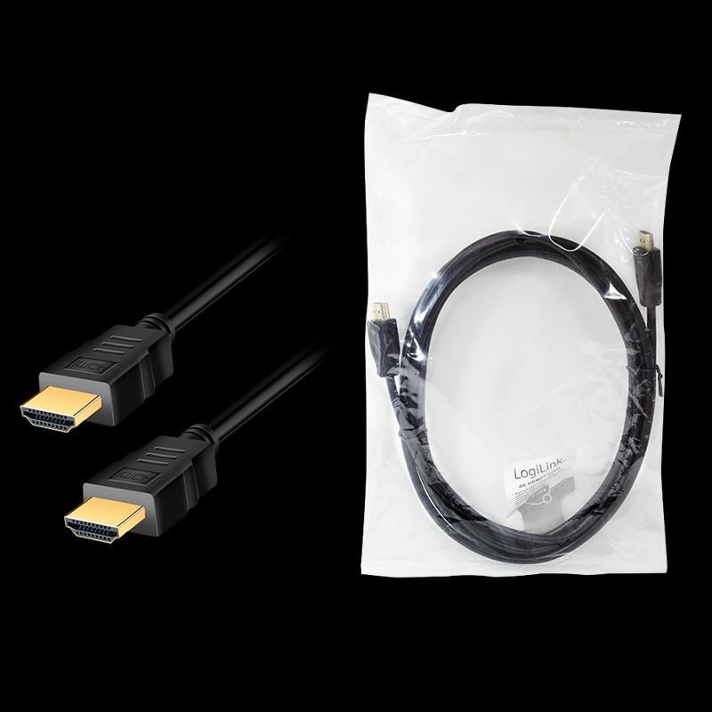 Kabel HDMI LogiLink CH0102 v2.0, CCS, czarny, 3m | PartsPC.pl