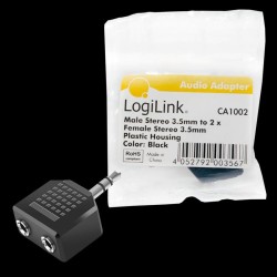 Adapter audio stereo LogiLink CA1002 3,5mm jack (M) 2x 3,5mm… | PartsPC.pl