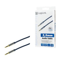 Kabel audio stereo LogiLink CA10150 3,5 mm, M/M, 1,5m, niebi… | PartsPC.pl