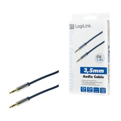 Kabel audio stereo LogiLink CA10100 3,5 mm, M/M, 1m, niebies… | PartsPC.pl