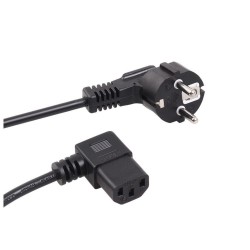 Kabel zasilający kątowy Maclean MCTV-804 3 pin 5m wtyk EU | PartsPC.pl