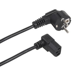 Kabel zasilający kątowy Maclean MCTV-854 3 pin 3m wtyk EU | PartsPC.pl