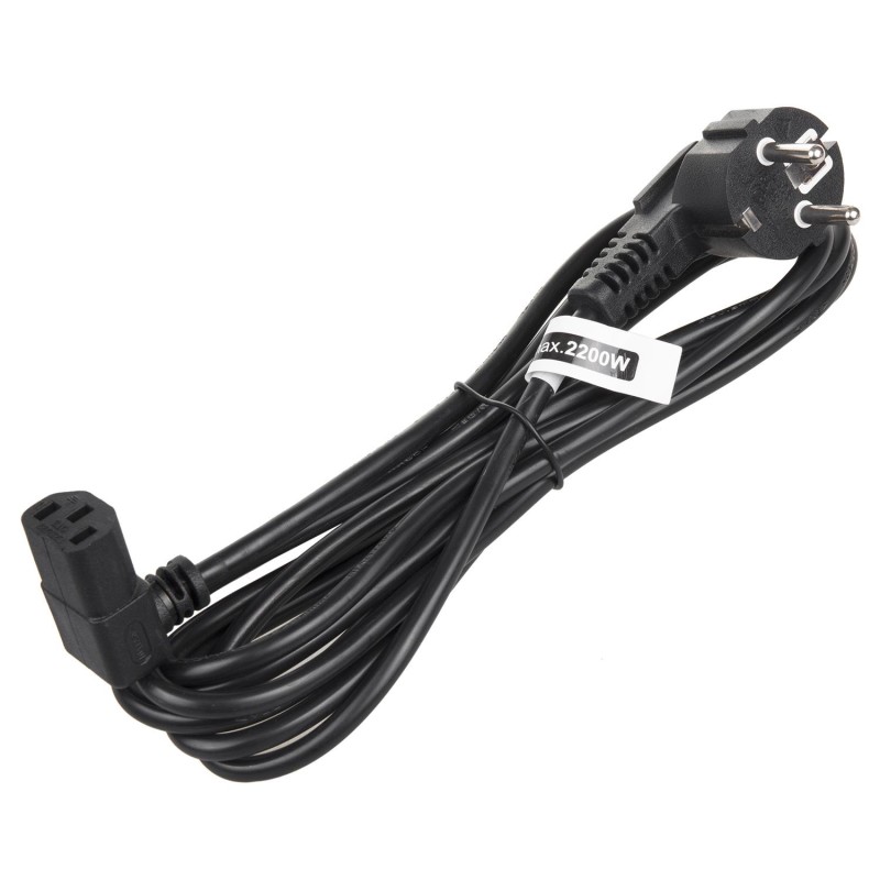 Kabel zasilający kątowy Maclean MCTV-854 3 pin 3m wtyk EU | PartsPC.pl