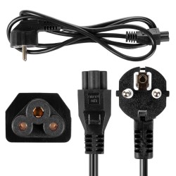 Kabel zasilający typu koniczynka Maclean MCTV-857, 3 pin, wt… | PartsPC.pl