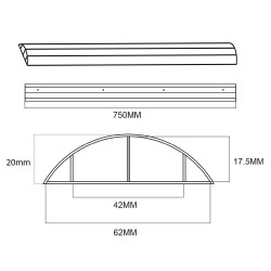 Listwa maskująca do kabli Maclean MC-814 W, 62x20x750mm, alu… | PartsPC.pl