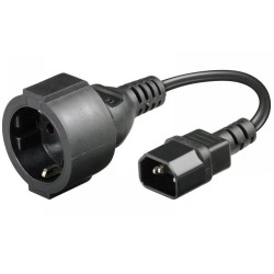 Kabel zasilający / adapter Manhattan C14/Schuko F 0,23m czar… | PartsPC.pl