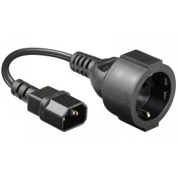 Kabel zasilający / adapter Manhattan C14/Schuko F 0,23m czar… | PartsPC.pl
