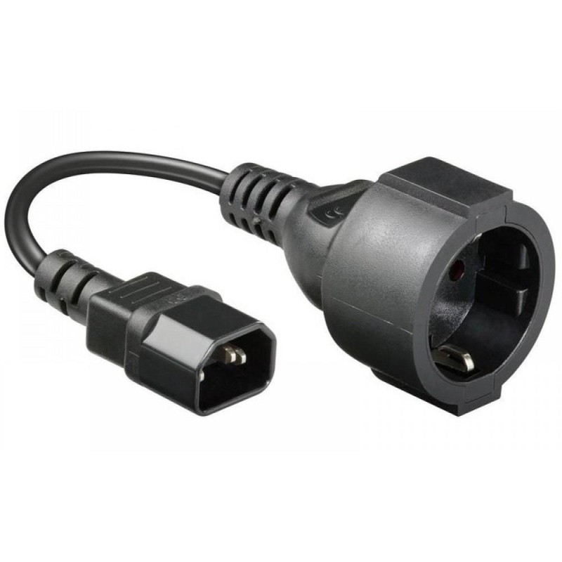 Kabel zasilający / adapter Manhattan C14/Schuko F 0,23m czar… | PartsPC.pl