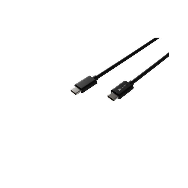 Kabel USB Natec USB-C(M) - USB-C(M) 2.0 PD100W 1m czarny | PartsPC.pl