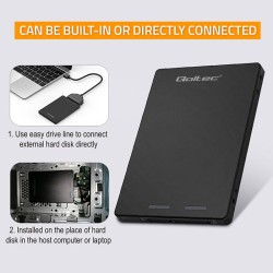 Adapter Qoltec na dysk M.2 SSD | SATA NGFF do SATA III | 2TB | Super speed