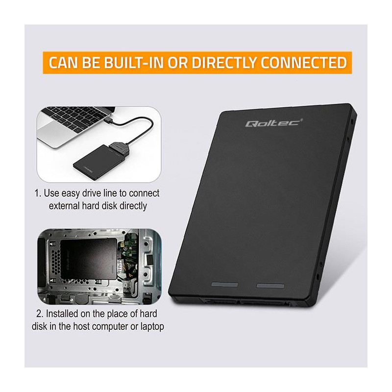 Adapter Qoltec na dysk M.2 SSD | SATA NGFF do SATA III | 2TB | Super speed