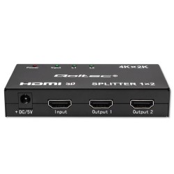 Rozdzielacz aktywny Qoltec Splitter 2 x HDMI 4K x 2K | 3.4Gb… | PartsPC.pl