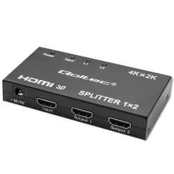 Rozdzielacz aktywny Qoltec Splitter 2 x HDMI 4K x 2K | 3.4Gb… | PartsPC.pl