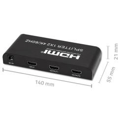 Rozdzielacz aktywny Qoltec Splitter 2 x HDMI 4K x 2K |... | PartsPC.pl