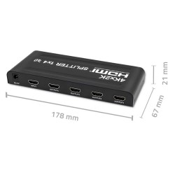 Rozdzielacz aktywny Qoltec Splitter 4 x HDMI 4K x 2K |... | PartsPC.pl