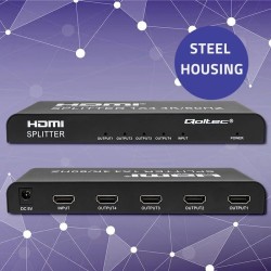 Rozdzielacz aktywny Qoltec Splitter 4 x HDMI 4K x 2K | 6Gb/s… | PartsPC.pl