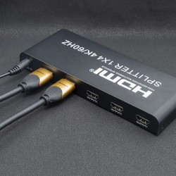 Rozdzielacz aktywny Qoltec Splitter 4 x HDMI 4K x 2K | 6Gb/s… | PartsPC.pl