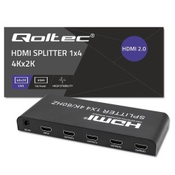 Rozdzielacz aktywny Qoltec Splitter 4 x HDMI 4K x 2K | 6Gb/s… | PartsPC.pl
